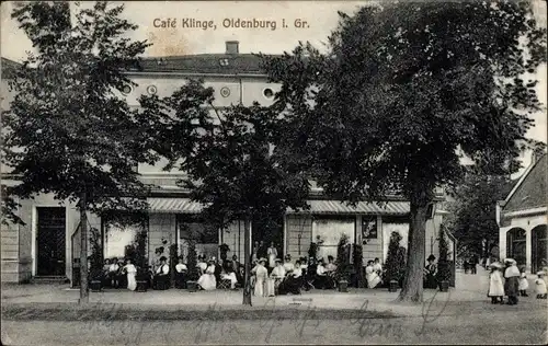 Ak Oldenburg im Großherzogtum Oldenburg, Café Klinge