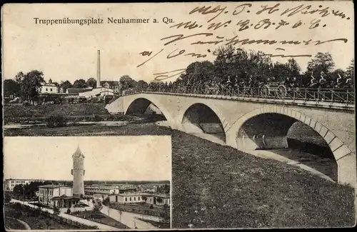 Ak Świętoszów Neuhammer am Queis Schlesien, Truppenübungsplatz, Brücke