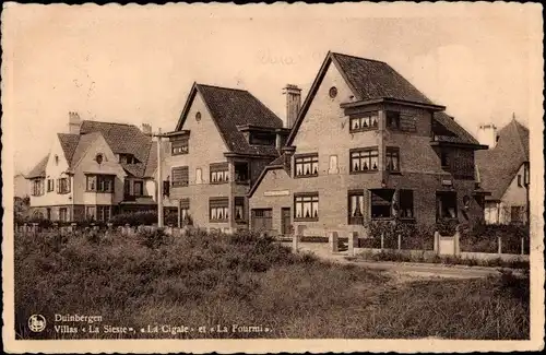 Ak Duinbergen Knokke Heist Westflandern, Villas La Sieste, La Cigale, La Fourmi