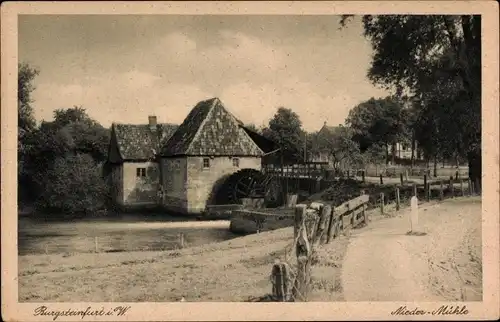 Ak Burgsteinfurt Steinfurt im Münsterland, Nieder-Mühle