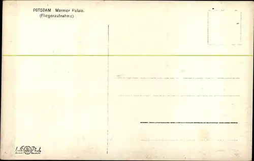 Ak Potsdam, Marmor Palais, Fliegeraufnahme