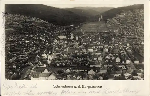 Ak Schriesheim an der Bergstraße, Totalansicht