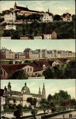 Ak Fulda in Hessen, Frauenberg, Artillerie-Kaserne, Dom