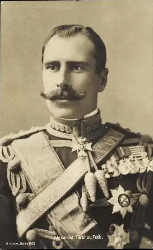 Ak Alexander Cambridge, 1. Earl of Athlone, Fürst zu Teck, Portrait in Uniform