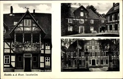 Ak Rinteln an der Weser, Sanatorium, Alter Giebel