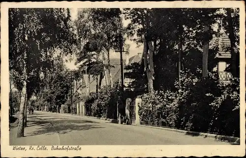 Ak Wietze in der Lüneburger Heide, Bahnhofstraße