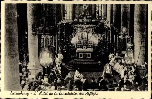 Ak Luxemburg Luxemburg, Der Altar des Trösters der Schmerzen, Altar