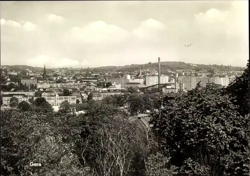 Ak Gera in Thüringen, Stadtpanorama