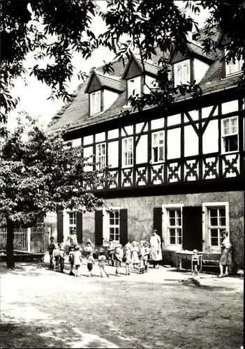 Ak Ronneburg in Thüringen, Gebäude der Superintendentur, Evangelischer Kindergarten