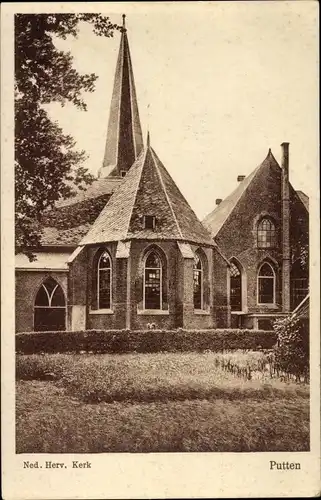 Ak Putten Gelderland, Ned. Herv. Kerk