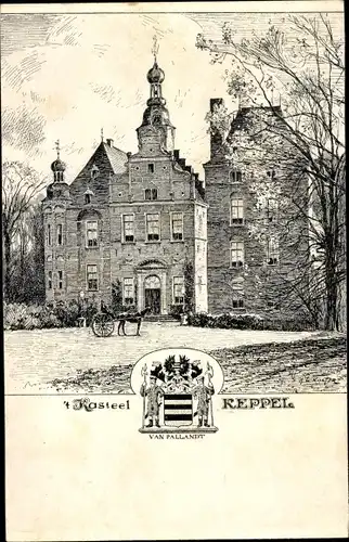 Wappen Ak Hoog Keppel Gelderland, Kasteel Keppel