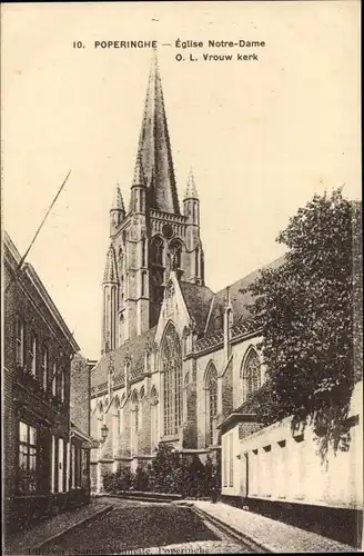 Ak Poperinghe Poperinge Westflandern, Frauenkirche