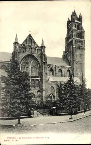 Ak Brügge Brügge Flandern Westflandern, Kathedrale