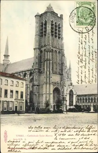 AK Ypern Ypern Westflandern, St.-Martins-Kathedrale