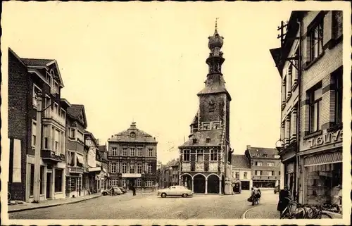 Ak Thielt Tielt Westflandern, Markt setzt Halleforen in Stadhuis