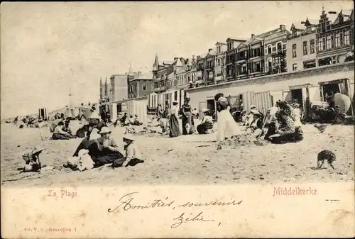 Ak Middelkerke Westflandern, Der Strand