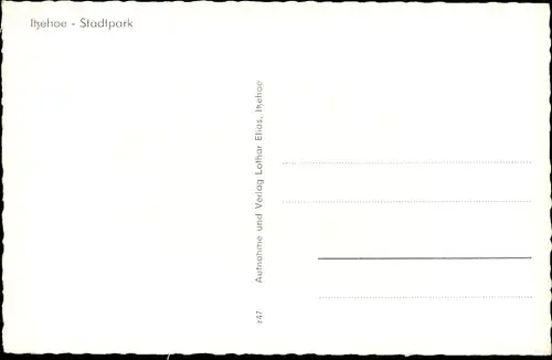 Ak Itzehoe in Holstein, Stadtpark, Partie am Wasser