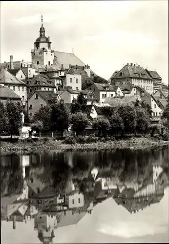 Ak Ronneburg in Thüringen, Teilansicht, Kirche