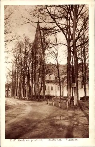 Ak Vaassen Epe Gelderland Niederlande, R.K. Kerk en pastorie
