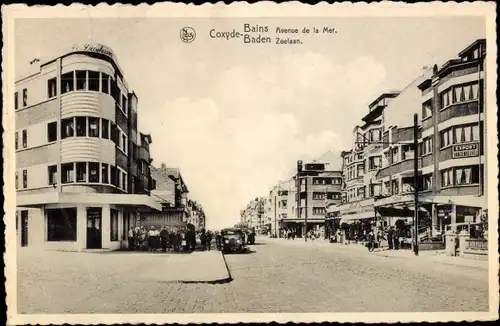 Ak Koksijde Coxyde sur Mer Westflandern, Zeelaan