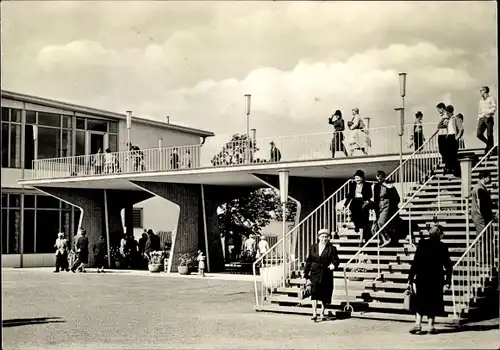 Ak Erfurt in Thüringen, 1. Internationale Gartenbauausstellung, IGA , Rendezvousbrücke
