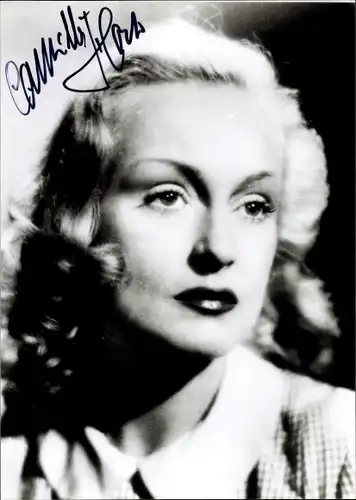 Foto Schauspielerin Camilla Horn, Portrait, Autogramm