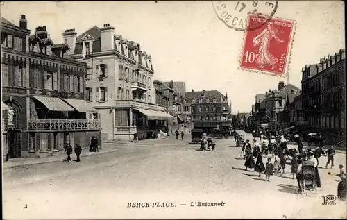 Ak Berck Plage Pas de Calais, Der Trichter