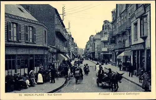 Ak Berck Plage Pas de Calais, Rue Carnot