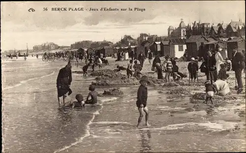 Ak Berck Plage Pas de Calais, Kinderspiele am Strand