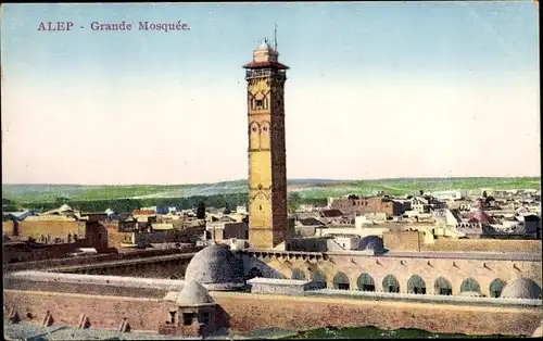 Postkarte Aleppo Syrien, Große Moschee