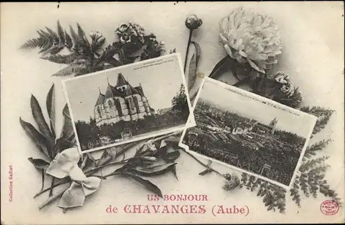 Ak Chavanges Aube, Schloss, Gesamtansicht