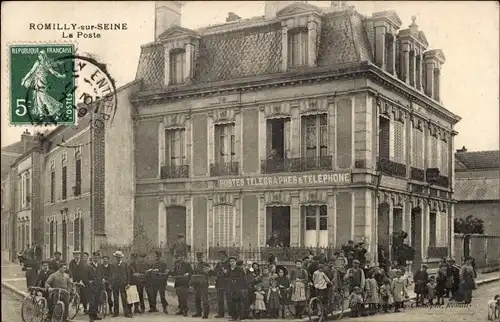 Ak Romilly sur Seine Aube, La Poste