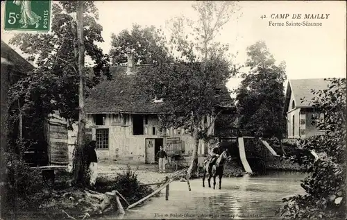 Ak Mailly le Camp Aube, Camp de Mailly, Ferme Sainte-Sezanne