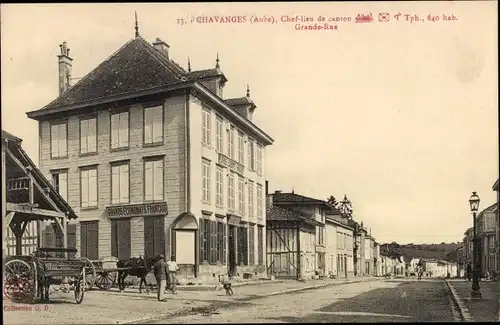 Ak Chavanges Aube, Grande Rue