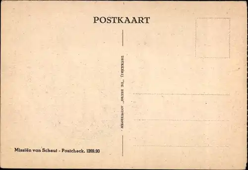 Ak Missien van Scheut, Kongo, Normaalschool van Tielen St Jaak