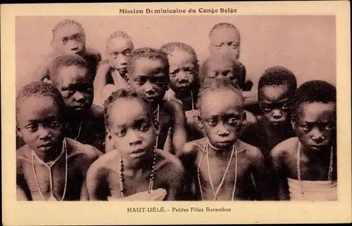 Ak Dominikanische Mission Belgisch-Kongo, Haute Uele, Little Barambos Girls