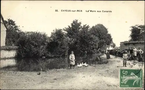 Ak Cayeux sur Mer Somme, Ententeich