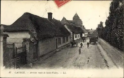 Ak Cayeux sur Mer Somme, Arrivee route de Saint-Valery