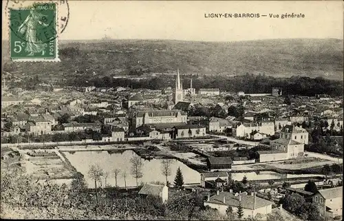 Ak Ligny en Barrois Meuse, Totalansicht