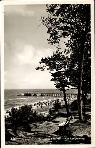 Ak Ostseebad Bansin Heringsdorf auf Usedom, Am Langenberg, Seebrücke, Strand