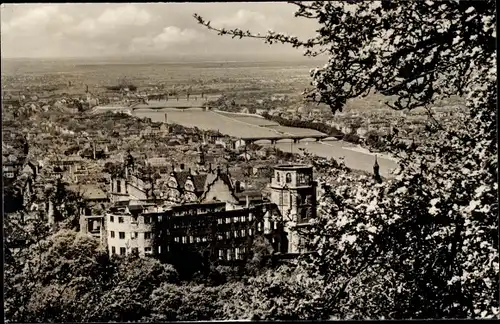 Ak Heidelberg am Neckar, Panorama, Schloss, Gedicht, Frühling in Heidelberg