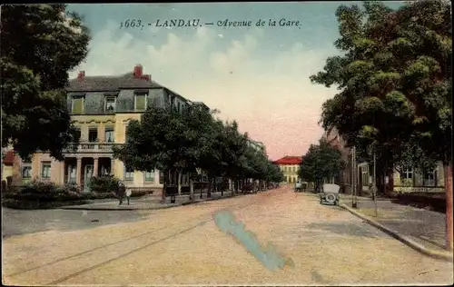 Ak Landau in der Pfalz, Bahnhofstraße