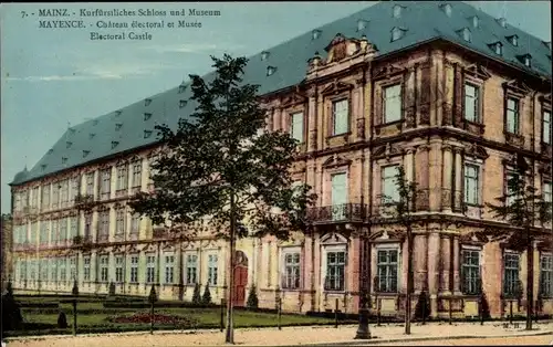 Ak Mainz am Rhein, Kurfürstliches Schloss und Museum