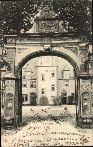 Ak Friedberg in Hessen, Schloss, Schlosstor