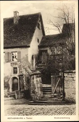 Ak Rothenburg ob der Tauber Mittelfranken, Kirchnerwohnung