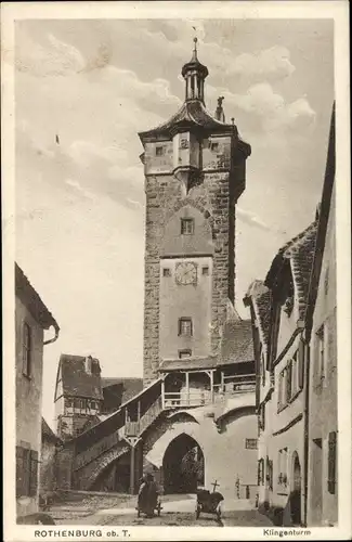 Ak Rothenburg ob der Tauber Mittelfranken, Klingenturm