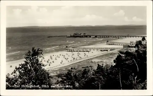 Ak Ostseebad Heringsdorf auf Usedom, Seebrücke