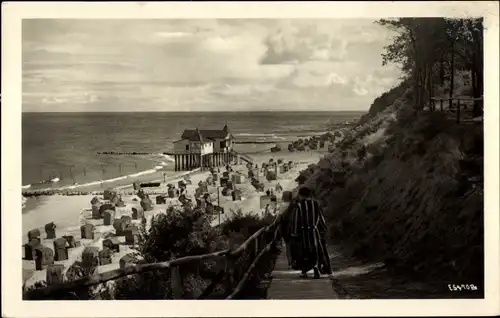 Ak Ostseebad Koserow auf Usedom, Strand, Strandkörbe