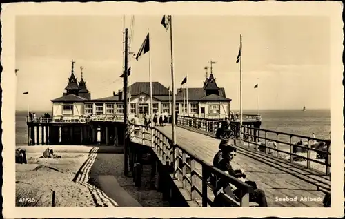 Ak Ostseebad Ahlbeck Heringsdorf auf Usedom, Seebrücke