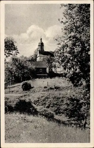 Ak Renthendorf Thüringen, Haus, Geburtsort Brehms, Kirche
